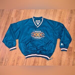 1995 Starter Super Bowl XXX Pullover NFL Mens Cowboys Steelers Jacket